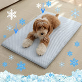 New Summer Ice Silk Cooling Pet Mat Thick Breathable Dog Bed Pad Non-Slip Washable Pet Cooling Sheet for Medium Large Dogs Cats