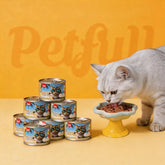 Petfull Cat Canned for Cat and Dog Pet Food 170gx24Cans Tuna Beef Salmon Chicken Flaver Cat Food Cans