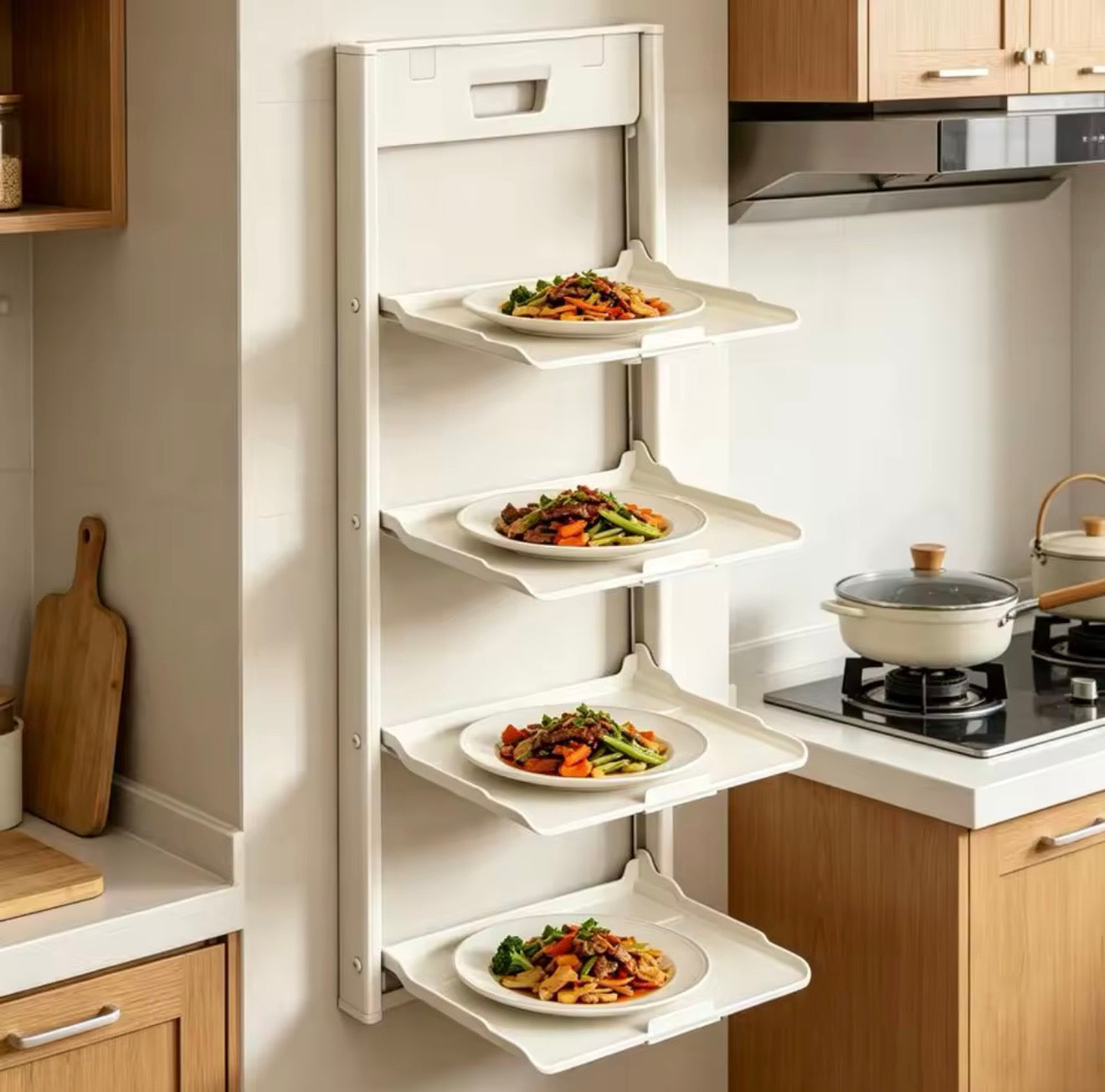 Kitchen Unit Racks Foldable Wall-Mounted Kitchen Storage Rack – DreamyPets