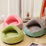 Cozy Hooded Cat Bed