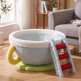 Cozy Bowl-Shaped Cat Bed
