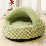 Cozy Hooded Cat Bed