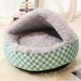 Cozy Hooded Cat Bed
