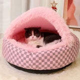Cozy Hooded Cat Bed