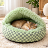 Cozy Hooded Cat Bed