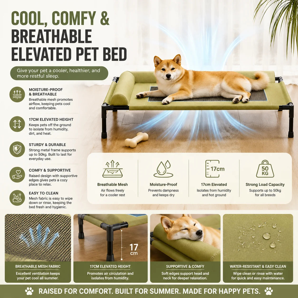 Elevated Summer Dog Bed