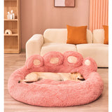 Fluffy Dog Bed Winter Warm Large Pet Products Small Sofa Baskets Pets Kennel Mat Puppy Cats Supplies Basket Blanket Accessories