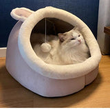 Deep Sleep Cat Bed Cartoon Pet Bed Foldable Removable Washable Pet Sleeping Bed for Small Dog Mat Bag Cave Cats Bed