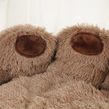 Fluffy Dog Bed Winter Warm Large Pet Products Small Sofa Baskets Pets Kennel Mat Puppy Cats Supplies Basket Blanket Accessories