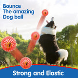 Pet Dog Toy, Rubber Tennis Ball, Prick Ball, Squeaking, Grinding Teeth, Relieving Boredom, Accompanying Various Dogs of All Size