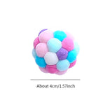 Cat toys Colorful handmade bell ball Elastic ball interactive chase pet supplies