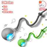 New Cat Interactive Ball Toy Automatic Rolling Ball Faux Tail Rechargeable Smart Pet Electric Toy Dog Cat Training Imitate Mouse