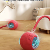 New Cat Interactive Ball Toy Automatic Rolling Ball Faux Tail Rechargeable Smart Pet Electric Toy Dog Cat Training Imitate Mouse
