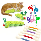 Cat Toy Bionic Caterpillar Catnip Pillow, Caterpillar Cat Doll With Gall Fruit, Self-Entertainment Bionic Teaser Wand, Plush Doll Pillow Pet Supplies
