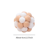 Cat toys Colorful handmade bell ball Elastic ball interactive chase pet supplies