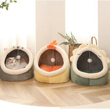 Deep Sleep Cat Bed Cartoon Pet Bed Foldable Removable Washable Pet Sleeping Bed for Small Dog Mat Bag Cave Cats Bed