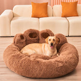 Fluffy Dog Bed Winter Warm Large Pet Products Small Sofa Baskets Pets Kennel Mat Puppy Cats Supplies Basket Blanket Accessories