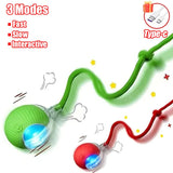 New Cat Interactive Ball Toy Automatic Rolling Ball Faux Tail Rechargeable Smart Pet Electric Toy Dog Cat Training Imitate Mouse
