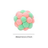 Cat toys Colorful handmade bell ball Elastic ball interactive chase pet supplies
