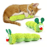 Cat Toy Bionic Caterpillar Catnip Pillow, Caterpillar Cat Doll With Gall Fruit, Self-Entertainment Bionic Teaser Wand, Plush Doll Pillow Pet Supplies