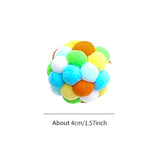 Cat toys Colorful handmade bell ball Elastic ball interactive chase pet supplies