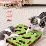 Cat Toy Bell Balls Dig Hole Funny Box Felt Maze Hole Interactive Cats Game Self-Exciting Tool Kitten Pet Cat Puzzle Teasing Cat