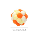 Cat toys Colorful handmade bell ball Elastic ball interactive chase pet supplies