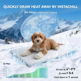 New Summer Ice Silk Cooling Pet Mat Thick Breathable Dog Bed Pad Non-Slip Washable Pet Cooling Sheet for Medium Large Dogs Cats