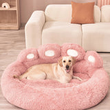 Fluffy Dog Bed Winter Warm Large Pet Products Small Sofa Baskets Pets Kennel Mat Puppy Cats Supplies Basket Blanket Accessories