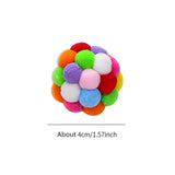 Cat toys Colorful handmade bell ball Elastic ball interactive chase pet supplies