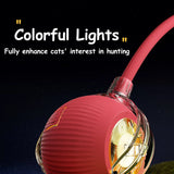 New Cat Interactive Ball Toy Automatic Rolling Ball Faux Tail Rechargeable Smart Pet Electric Toy Dog Cat Training Imitate Mouse