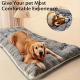 Oversized Plush Dog Cat Bed Sofa Crate Pad Ultra Soft Polyester Pet Mat for All Size Cats Dogs Adorable Rectangle Couch
