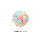 Cat toys Colorful handmade bell ball Elastic ball interactive chase pet supplies