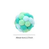 Cat toys Colorful handmade bell ball Elastic ball interactive chase pet supplies