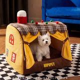Pet Christmas House Bed 🎄
