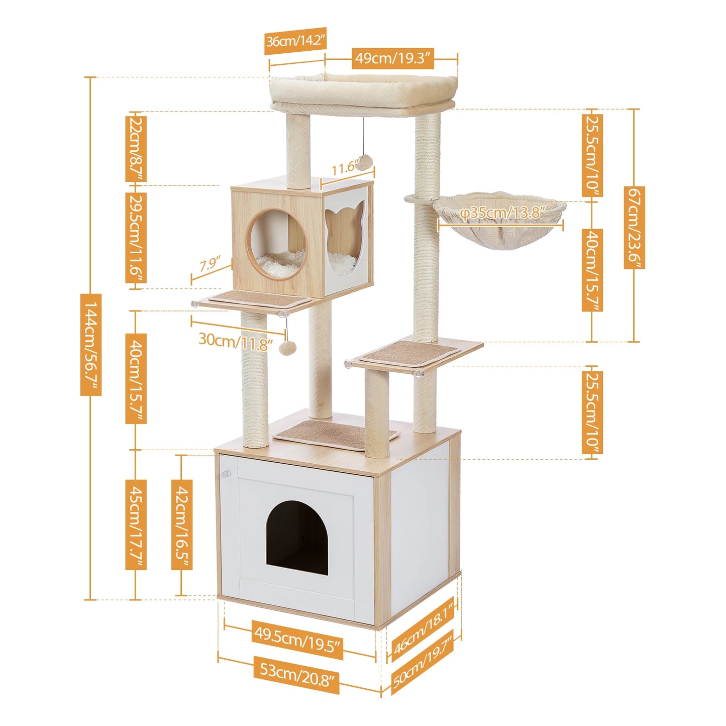 PawPalace™ Multilevel Scratching Post