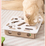 Cat Toy Bell Balls Dig Hole Funny Box Felt Maze Hole Interactive Cats Game Self-Exciting Tool Kitten Pet Cat Puzzle Teasing Cat