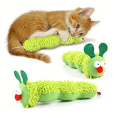 Cat Toy Bionic Caterpillar Catnip Pillow, Caterpillar Cat Doll With Gall Fruit, Self-Entertainment Bionic Teaser Wand, Plush Doll Pillow Pet Supplies