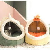 Deep Sleep Cat Bed Cartoon Pet Bed Foldable Removable Washable Pet Sleeping Bed for Small Dog Mat Bag Cave Cats Bed