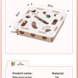 Cat Toy Bell Balls Dig Hole Funny Box Felt Maze Hole Interactive Cats Game Self-Exciting Tool Kitten Pet Cat Puzzle Teasing Cat