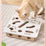 Cat Toy Bell Balls Dig Hole Funny Box Felt Maze Hole Interactive Cats Game Self-Exciting Tool Kitten Pet Cat Puzzle Teasing Cat