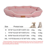 Four Season Square Dog Bed for Large Dog Mattress Bite-resistant Cat Bed Soft Thickened Dog Bed Waterproof Sofa Pet House