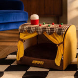 Pet Christmas House Bed 🎄