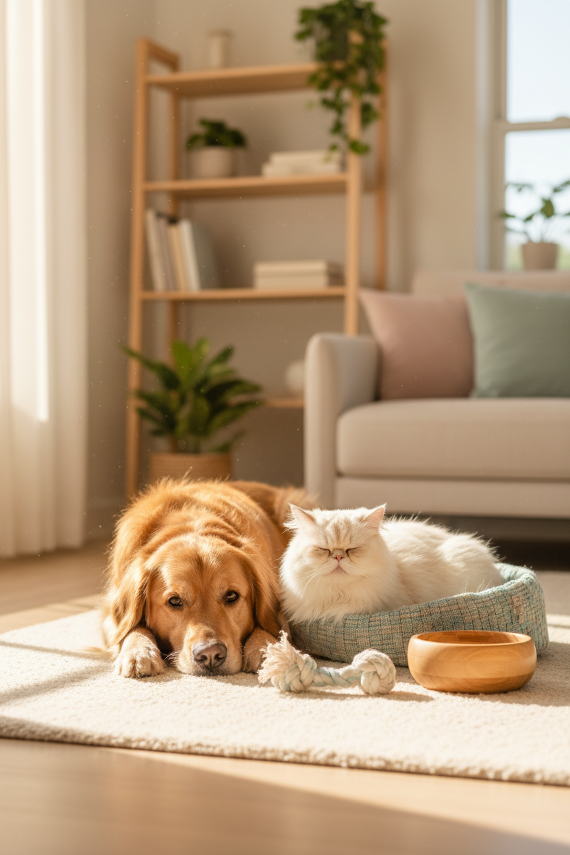 Realistic Vertical Pet Banner